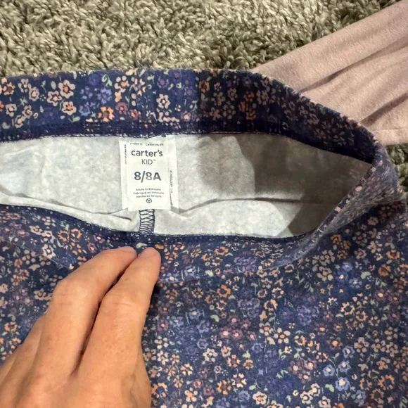 Carter's long sleeve shirt and legging bundle-2 full mix & match outfits! Size 8 - Picture 4 of 11